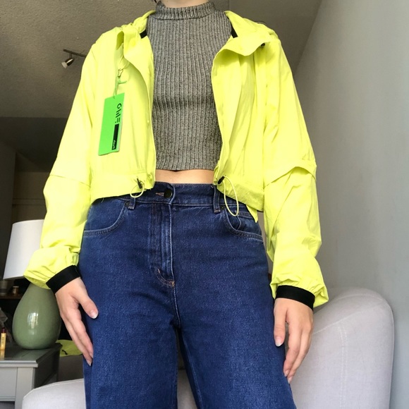 NWT neon yellow windbreaker - Picture 3 of 5